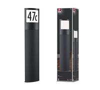 Paulmann Padea 94514 LED Outdoor Bollard Light with Twilight/Motion Sensor IP44 Including 1 x 8.5 W Warm White Anthracite Plastic 3000 K
