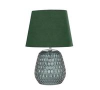 Paulmann Pauleen 48157 Crystal Velours Table Light, Fabric Shade (Velvet), Glass Base, Green, max 40W, E14, Green, 230V, Glass/Fabric