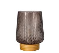 Pauleen Fancy Glamour E27 LED battery taupe wood
