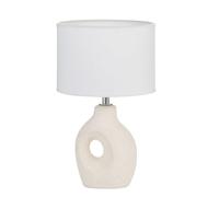 Paulmann Pauleen 48319 Table Light Pure Crush E14 max. 20W Cream, Matt Beige Fabric, Ceramic Nightstand Light