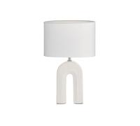 Pauleen 48320 Table Glow of Purity E14 max. 20W White, Beige Fabric, Ceramic, Bedside luminaire