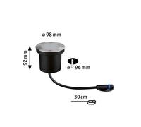 Paulmann 94716 Plug & Shine LED outdoor luminaire recessed floor luminaire Floor insect-friendly IP67 2200K 4.5W anthracite round gold light metal