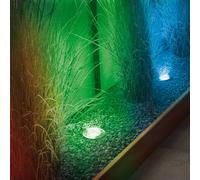 Paulmann 94274 Plug & Shine LED Outdoor luminaire Zigbee recessed Floor luminaire RGBW incl. 1x3.6 watt dimmable IP65 Water-Jet Protected Silver Garden Lighting Metal Warm White 3000 K