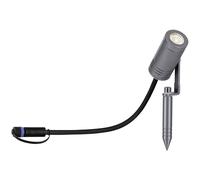 Paulmann Plug & Shine Spot Lamp Warm White Weather-Resistant Grey