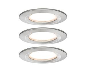 Paulmann Premium RL Set Coin Slim Round Rigid LED 3x6.8W 2700K 230V 51mm Brushed Iron/alu, 7,8x7,8x4,5 cm, 938.73