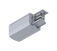 Paulmann ProRail3 Left-End Power Supply, Silver, 230V | Power supply for 3-phase track system, max. 3680W, for commercial uses, including installation instructions