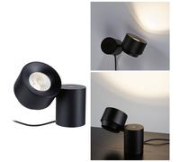 Paulmann Puric Pane LED Table Lamp 3W Black Dimmable Touch Switch