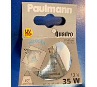 Paulmann QUADRO Halogen Lamp GU5,3 12V 35W 36°-45° Chrome Glass Disc 833.46