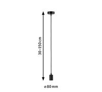 Paulmann 71136 luminaire Ravi IP44 E27 max. 60W Black matt Pendant lamp not Included