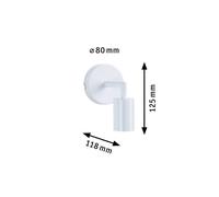 Paulmann Ravi wall light E27, matt white