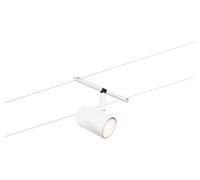 Paulmann Seilsytem Cup 94468 Single Spotlight Max 10 W White Matt Chrome Plastic Metal Rail GU5.3