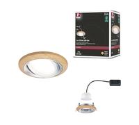 Paulmann Set Lanati Coin RL Swivel LED 1x6W 470lm 230V Wood Aluminium 92240