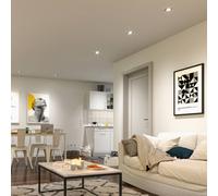 Paulmann Smart LED recessed light Base Coin iron Ø9cm RGBW 3-pack