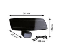 Paulmann Smart Solar Flotas outdoor wall lamp, anthracite, IP65