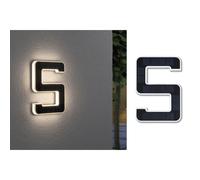 Paulmann Solar House Number 0.20W Warm White Black Solar-powered