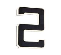 Paulmann 79843 LED Solar House Number 2 IP44 Warm White Replaceable Battery incl. 1x0.2 watt Solar luminaire Black Solar lamp Plastic Solar Light 3000 K