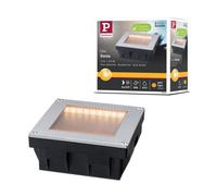 Paulmann Solar Led Recessed Floor Luminaires Sorea Twilight Sensor Ip67 Angular 100X100 mm 2200K 0,1W 5Lm 3,7V Brushed