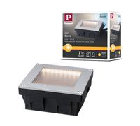 Paulmann Solar Led Recessed Floor Luminaires Sorea Twilight Sensor Ip67 Angular 100X100 mm 3000K 0,1W 6Lm 3,7V Brushed