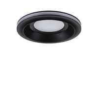 Paulmann Sormus LED recessed light, black, Ø 10 cm, IP65, set of 3