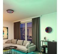 Paulmann 71056 LED Ceiling luminaire Spaceglow One RGB 650lm / 0lm 230V 34.5W Black matt