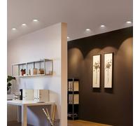 Paulmann 93639 Nova Recessed Ceiling Spotlight Round White Without Bulb Max. 35 W GU10 Recessed Ceiling Light Aluminium Matt