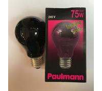 Paulmann/ Sylvania AGL Black Light Bulb 230/240V 75W E27 Incandescent Lamp [EEK: G]