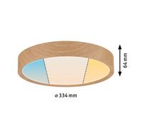 Paulmann 71085 LED Ceiling luminaire Selection Bathroom Tega IP44 White Switch 1200lm 230V 22.5W Wood Look Bathroom luminaire Bathroom luminaire