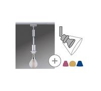 Paulmann 96969 DecoSystems Basic URail Pendant E14 max. 20W dimmable 230V Chrome matt Rail System - Choose Any lamp
