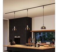 Paulmann URail lampshade Neila 2Easy, Ø 23 cm, smoked glass