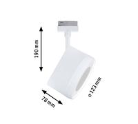 Paulmann URail LED spot Arena, signal white, 2,700 K, dimmable