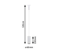 Paulmann URail Lirena hanging light, white, Ø 6 cm, GU10