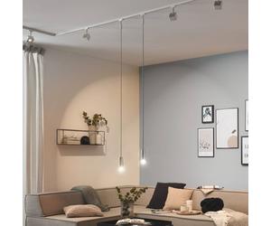 Paulmann URail pendant light 2Easy, signal white, metal, E27