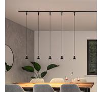 Paulmann URail pendant light Runa, matt black, GU10