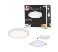Paulmann VariFit LED recessed Panel Areo 6.5W 3000K White | Recessed panel with IP44, warm white light, 550 lm, made of plastic, for 230V direct connection