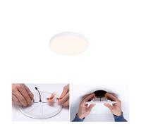Paulmann 79938 recessed LED panel Veluna VariFit Edge 90mm round Warm white White Plastic Lighting system 3000K
