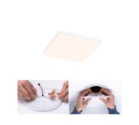 Paulmann 79942 LED panel recessed panel Veluna VariFit Edge 120x120mm rectangular warm white, white plastic lighting system 3000K