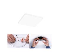 Paulmann Veluna Edge LED recessed IP44 4000K 12x12cm