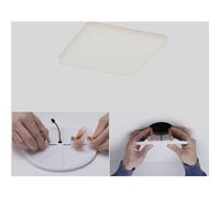 Paulmann 92394 LED Panel recessed luminaire Veluna VariFit IP44 Warm White 125x125mm Rectangular incl. 1x8.5 watt Ceiling luminaire Satin Ceiling lamp Plastic Living Room lamp 3000 K