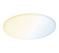 Paulmann Areo VariFit 95386 LED Panel Recessed Light IP44 Warm White Zigbee Tunable White 185 mm Round Including 1 x 15 Watt Dimmable Satin Plastic 3000 K