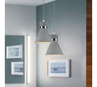 Paulmann Verve pendant light, concrete, Ø 20 cm, IP44