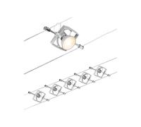 Paulmann 94430 CorDuo Cable System - Lighting Set Mac II DC, Max 5 x 10 Watt Extendable Wire Cable Matt Chrome Plastic GU5.3 Wire Cable System Without Bulbs