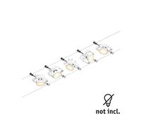 Paulmann 94432 CorDuo Cable System - Lighting Set Mac II DC, Max 5 x 10 Watt Extendable Wire Cable Matt White Plastic GU5.3 Wire Cable System Without Bulbs [Energy Class A++]