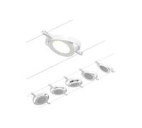 Paulmann 94416 CorDuo LED Cable System Set RoundMac DC incl. 5 x 4.5 Watt Expandable White Chrome Wire Rope Metal 3000 K