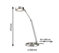 Paulmann Zed LED desk lamp iron brushed