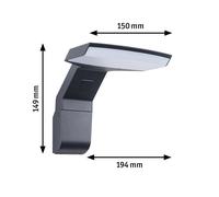Paulmann Zenera LED outdoor wall lamp, 2,200 K, anthracite IP44