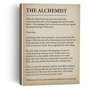 Paulo Coelho Quote the Alchemist When He Looked Into Her Eyes Canvas Painting Framed Wall Art Decor for Living Room Bedroom, Retro Art Canvas Poster Wall Prints Decorative