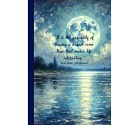 Paulo Coelho weekly planner, inspirational quote, blue moon cover. 6 x 9 inches with side-by-side note taking page.