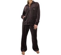 Paulo Due 2 Piece Velour Tracksuit Set In Brown Brown 22-24