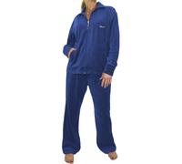 Paulo Due 2 Piece Velour Tracksuit Set In Mid Blue Mid Blue 22-24