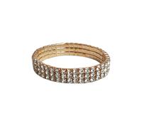 Paulo Due 3 Row Diamante Bracelet In Gold Gold